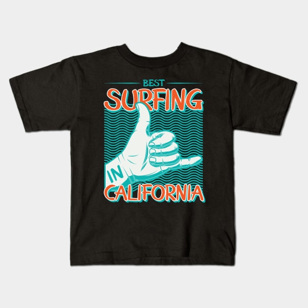 Best Surfing In california Gift Tshirt Kids T-Shirt by gdimido